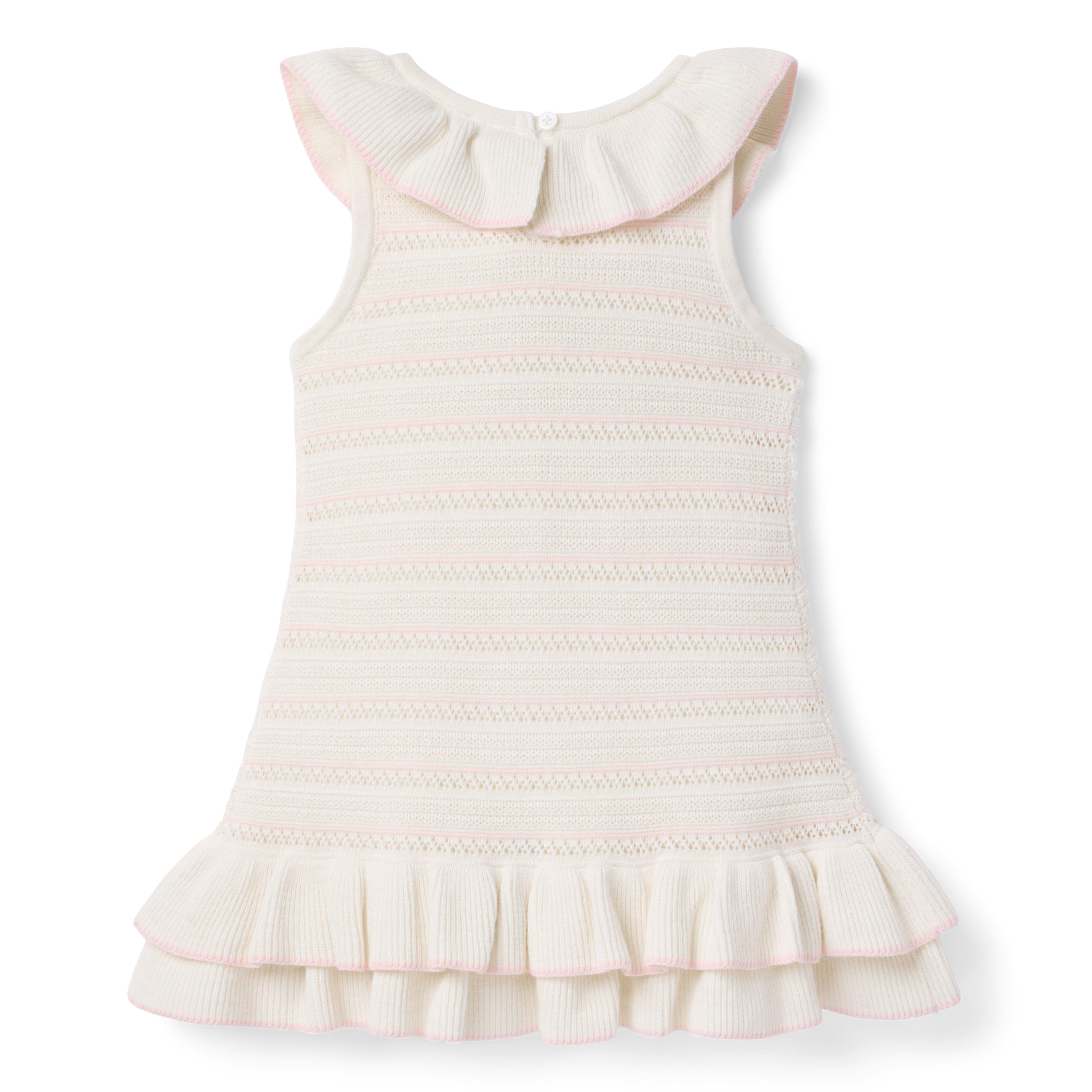 Striped Ruffle Sweater Dress image number 2