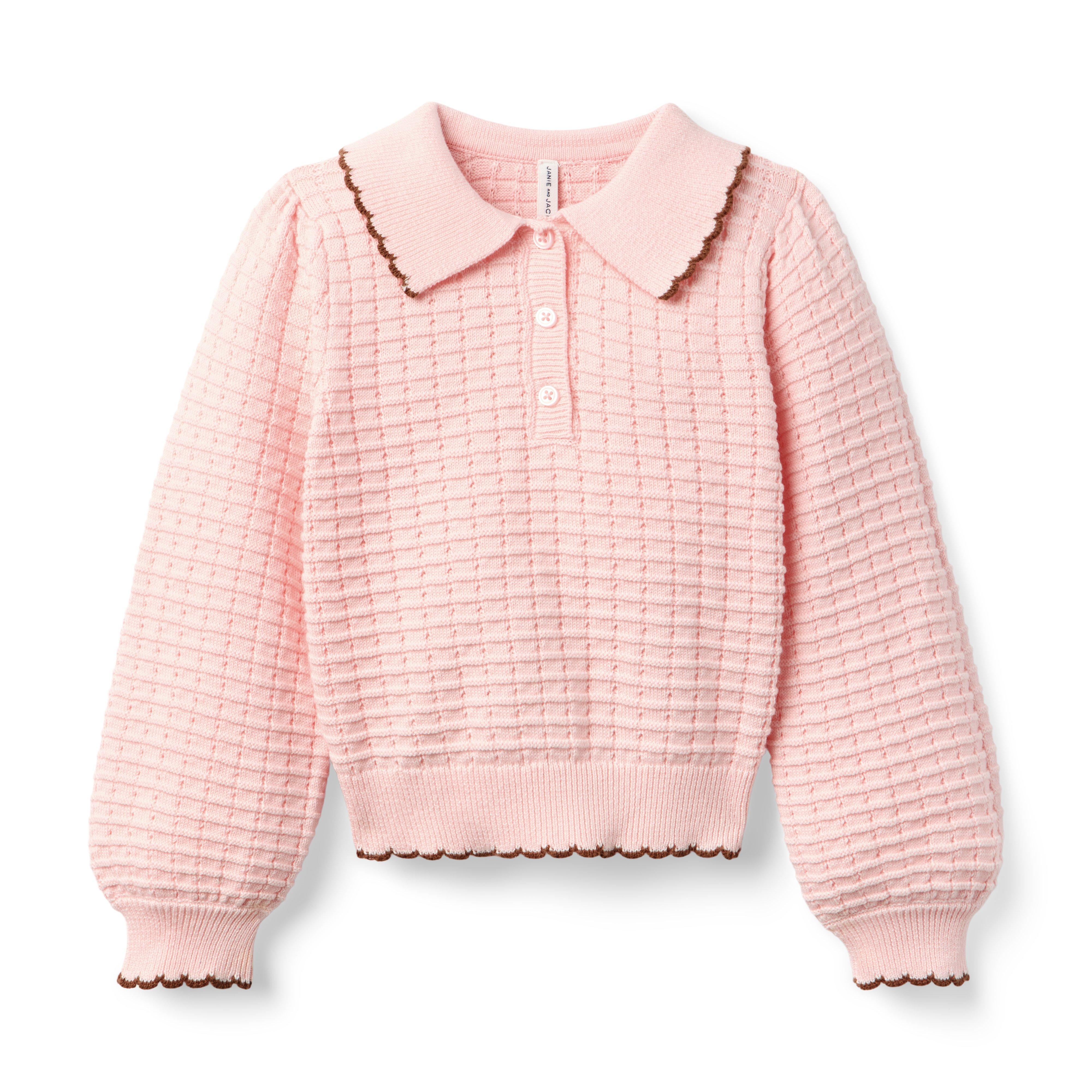 Textured Collared Sweater