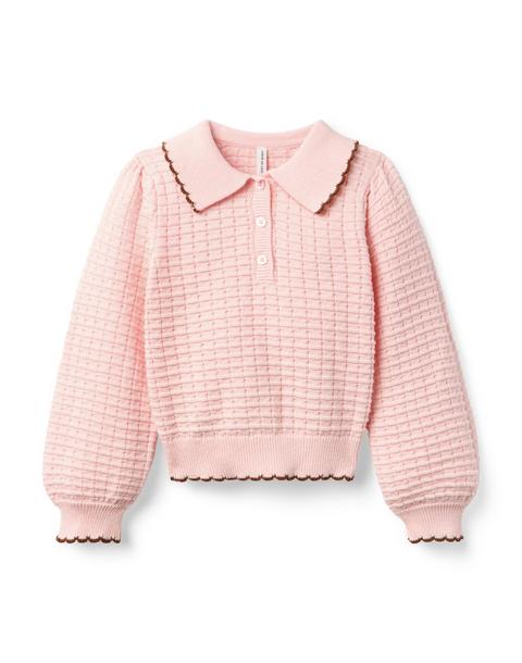 Textured Collared Sweater