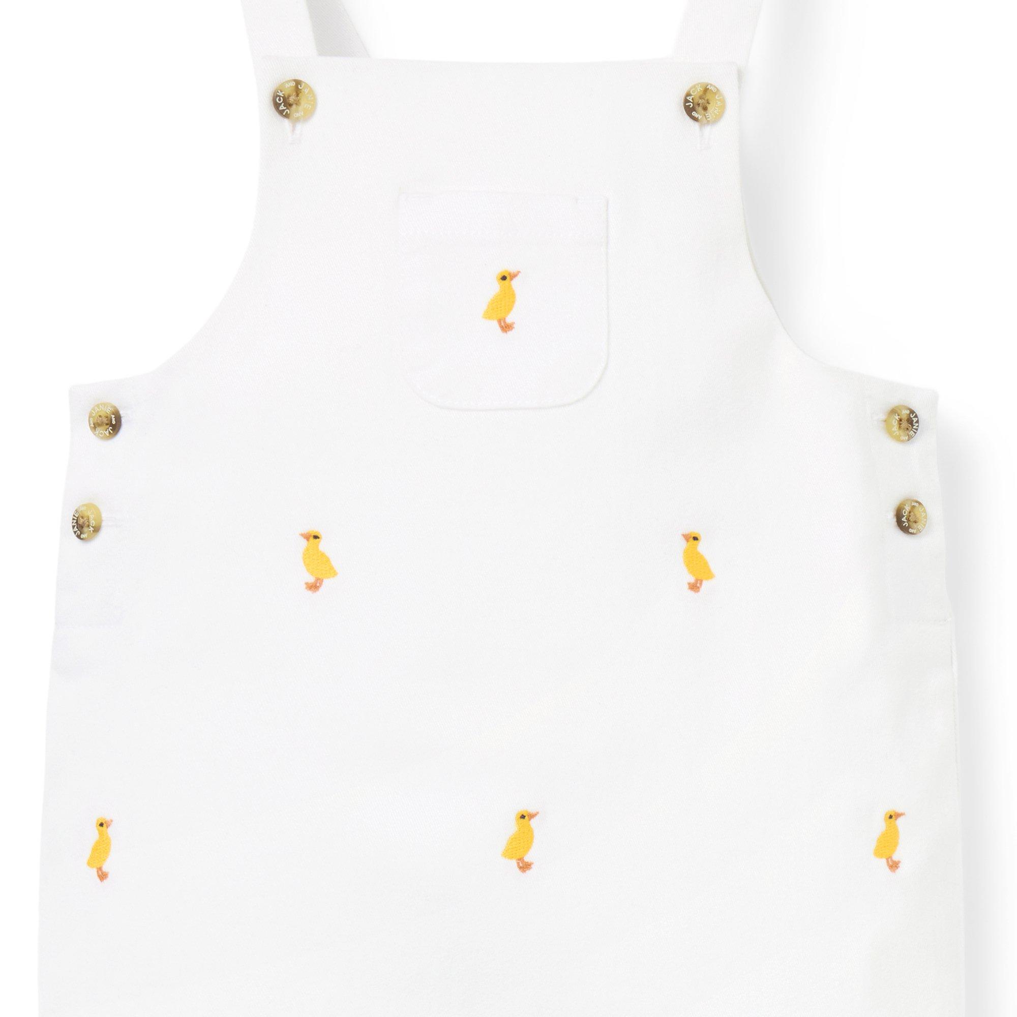 Baby Embroidered Duck Overall image number 1