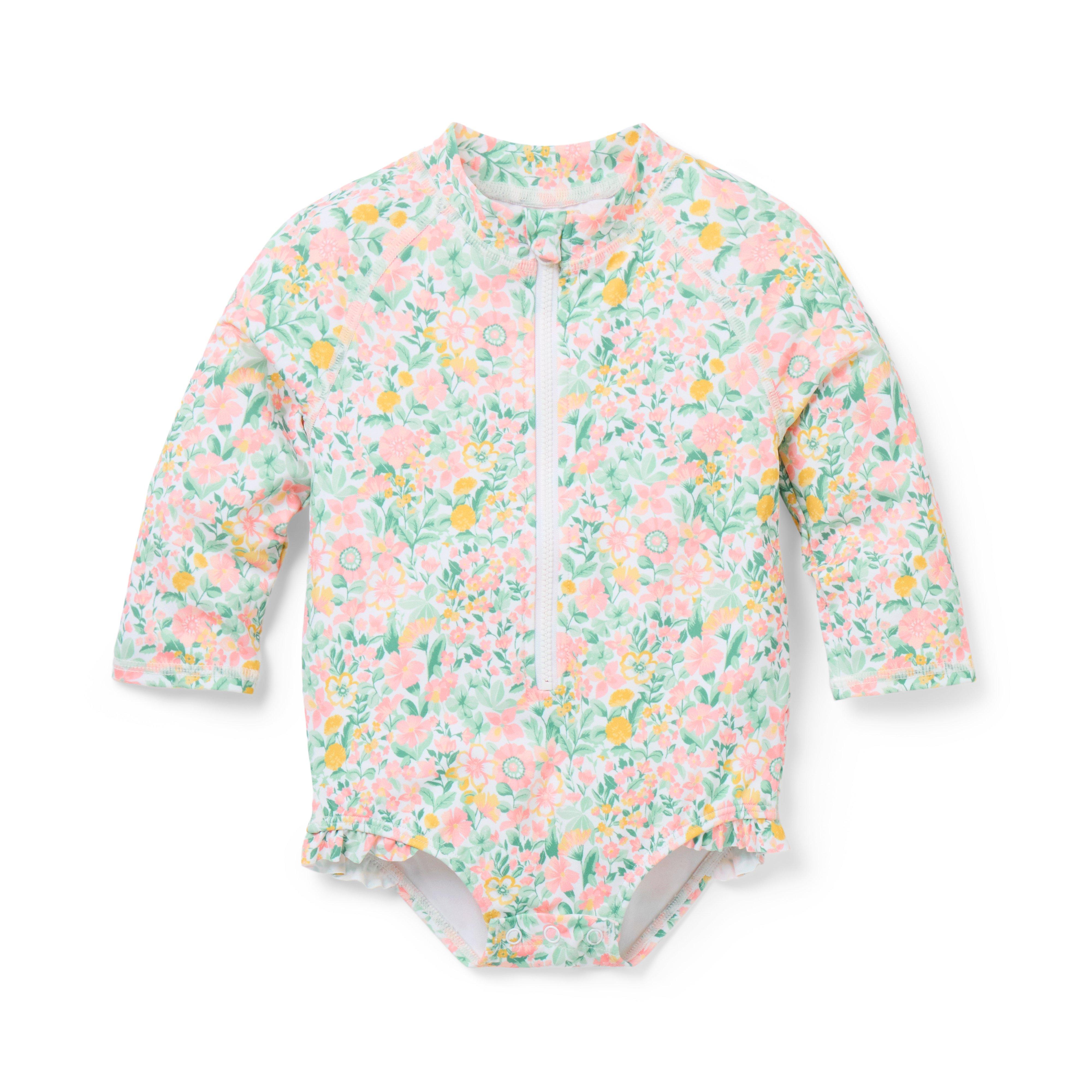 Baby Recycled Ditsy Floral Rash Guard Swimsuit