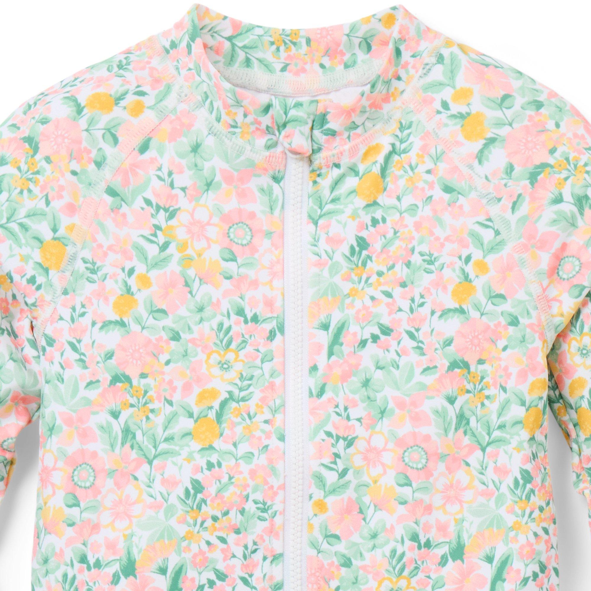 Baby Recycled Ditsy Floral Rash Guard Swimsuit image number 2