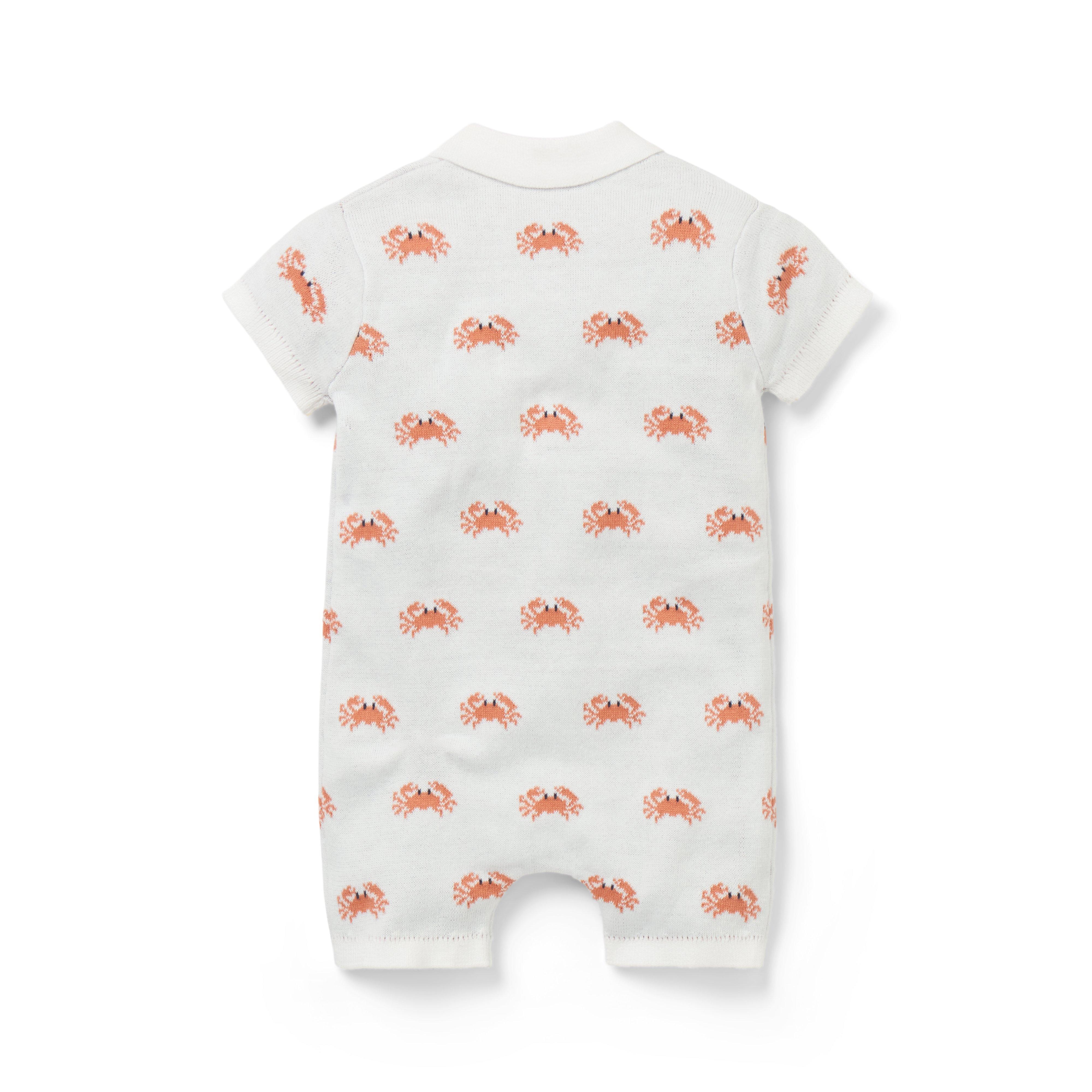 Baby Crab Knit Romper image number 1