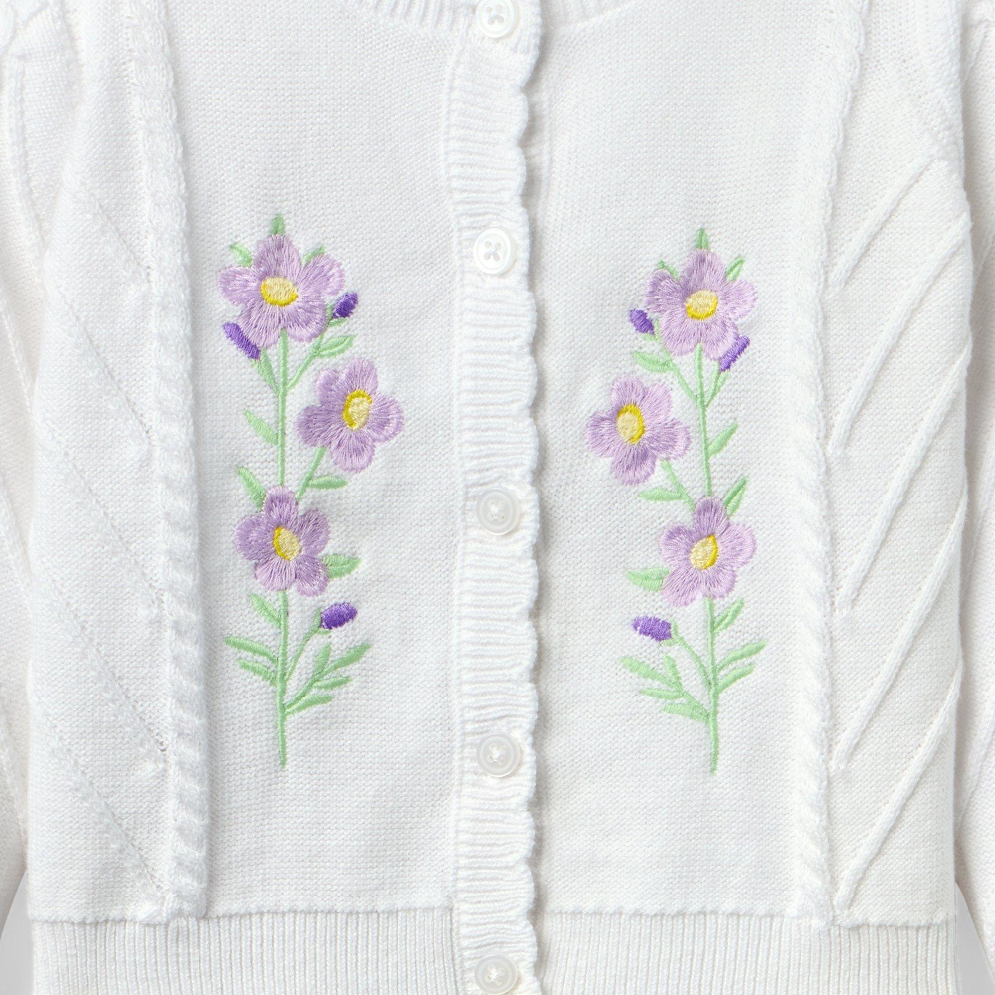 Embroidered Floral Cardigan image number 1