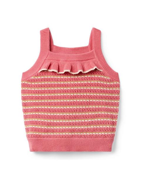 Striped Ruffle Sweater Top