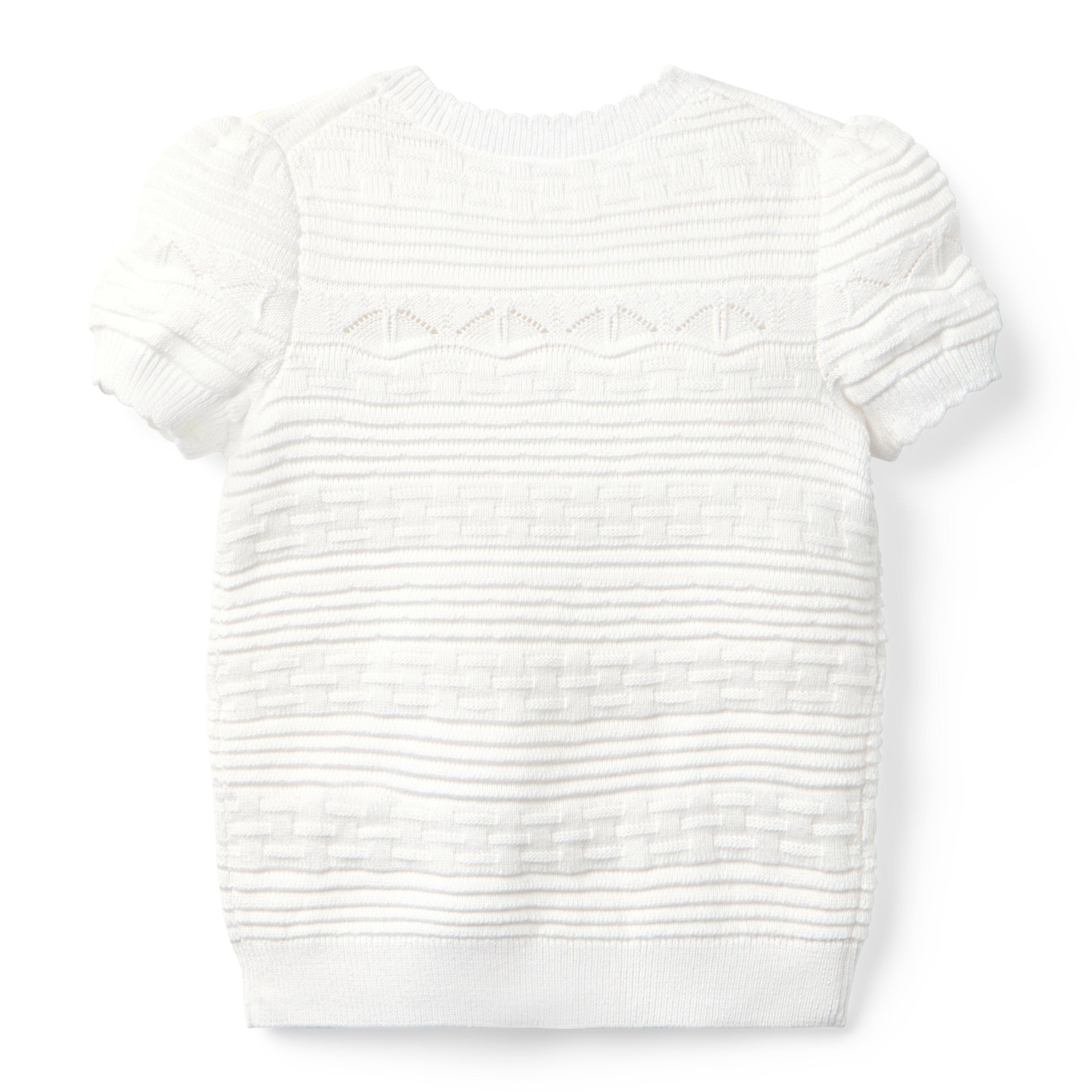 Textured Puff Sleeve Sweater Top image number 1