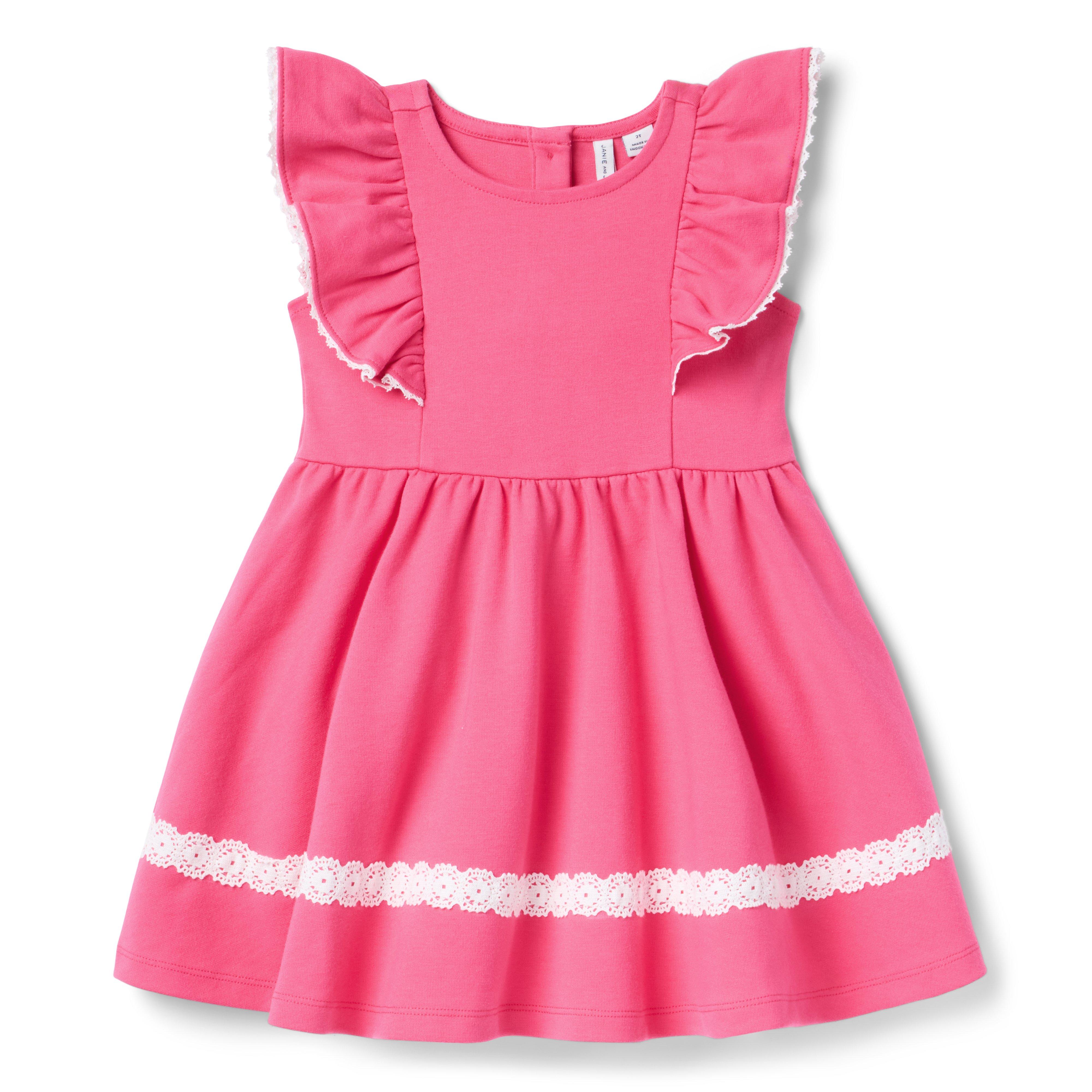 Lace Trim Ponte Dress