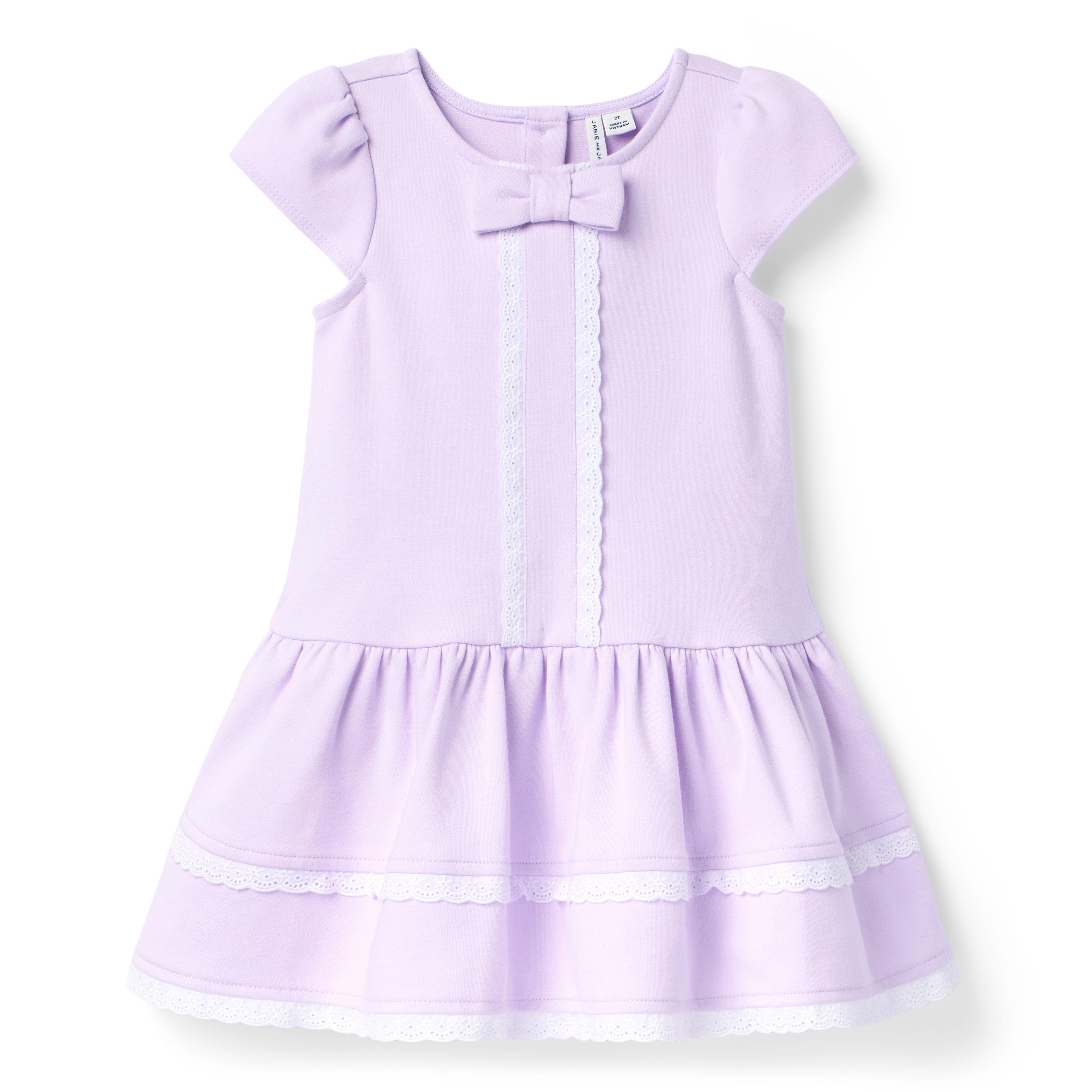 Eyelet Trim Ponte Dress