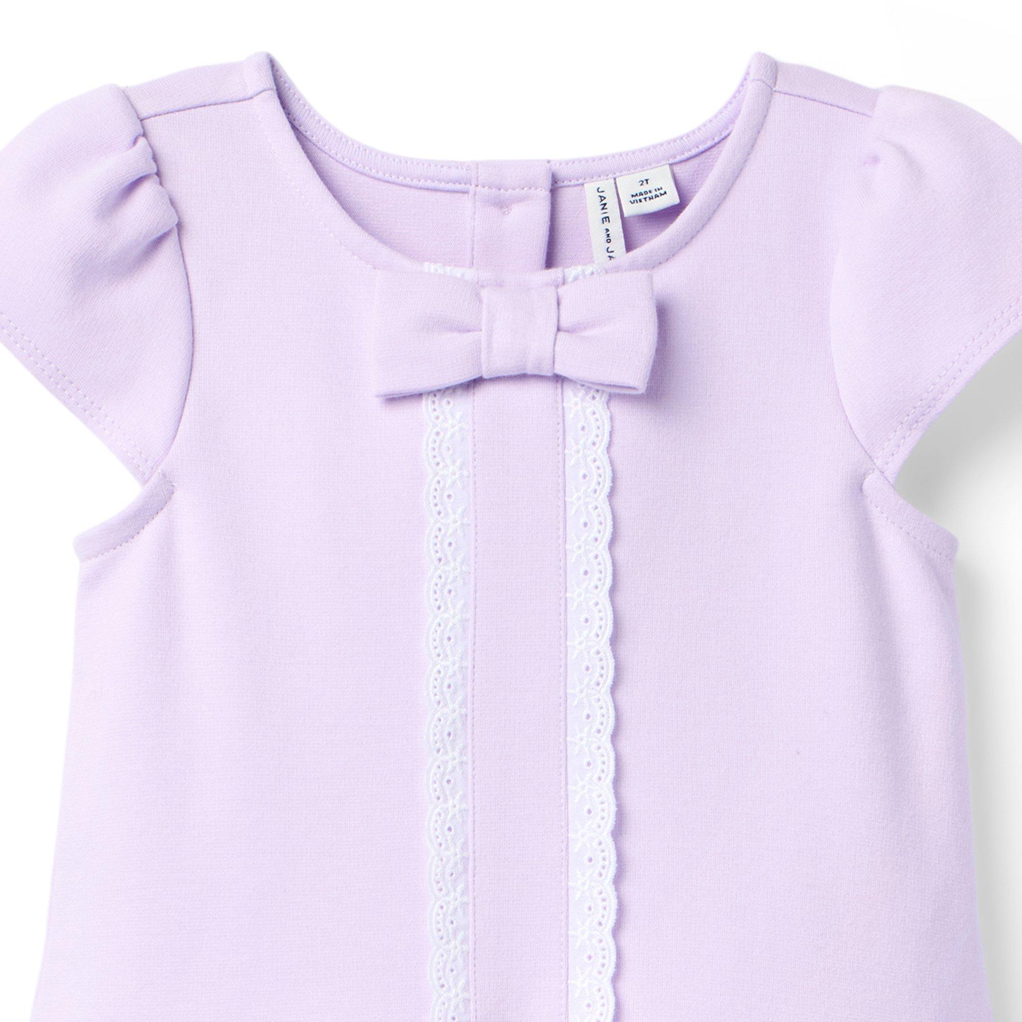 Eyelet Trim Ponte Dress image number 1