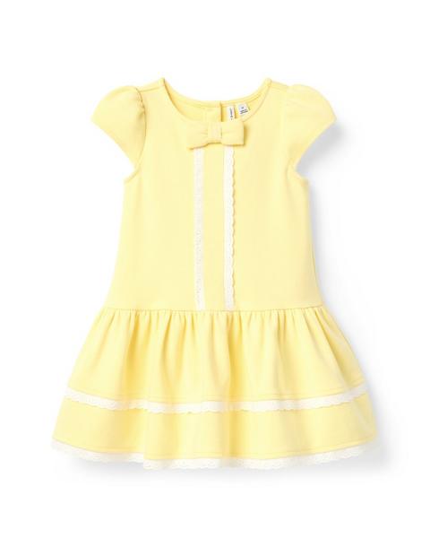 Eyelet Trim Ponte Dress