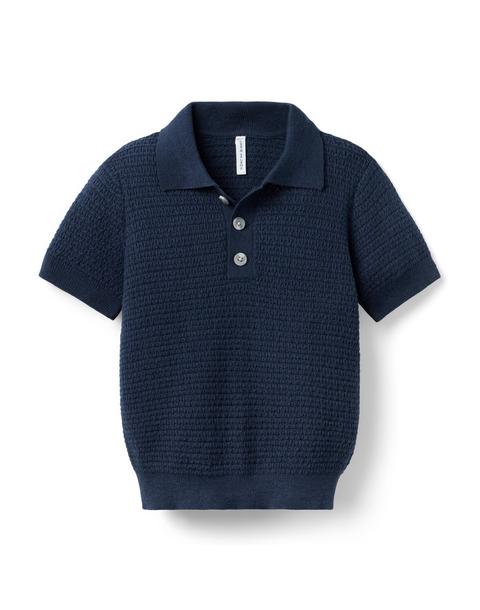 Textured Knit Polo