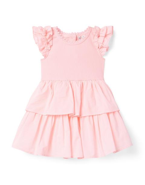 Ribbed Ruffle Dress