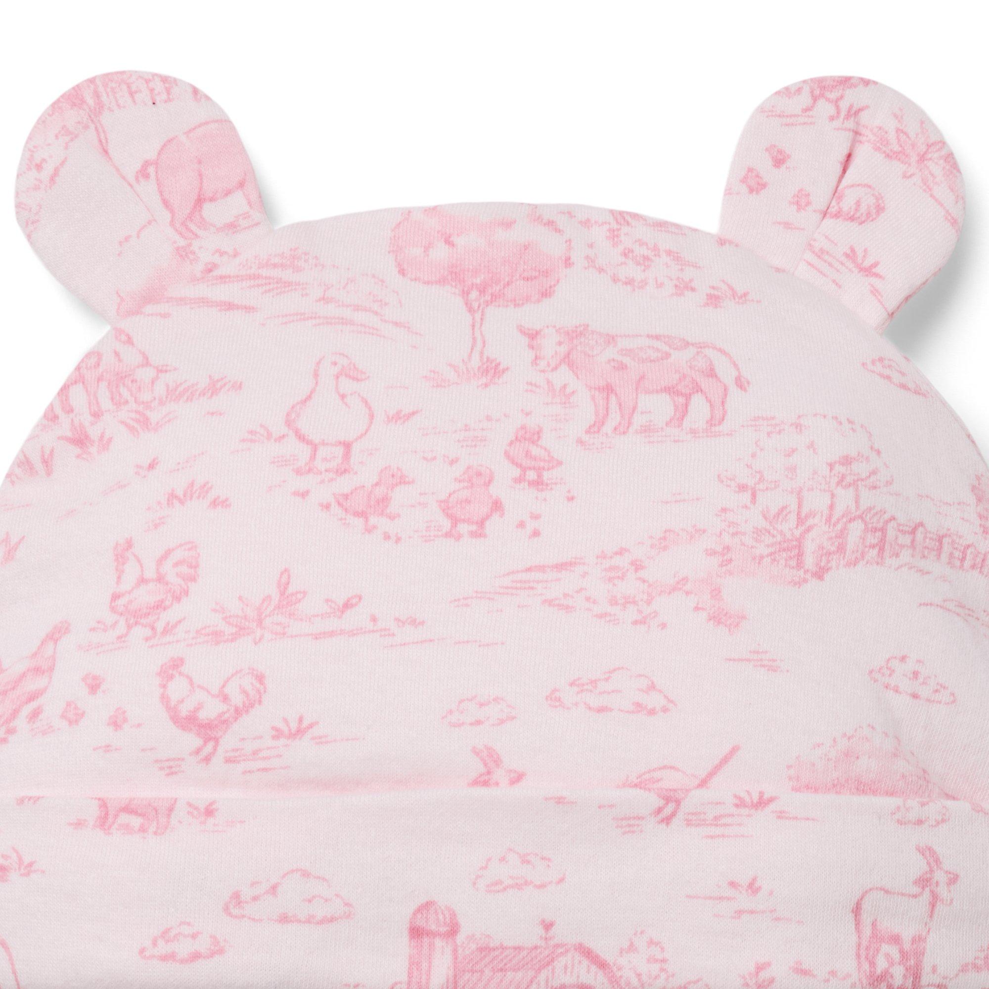 Baby Farm Animal Toile Bear Ear Beanie image number 1
