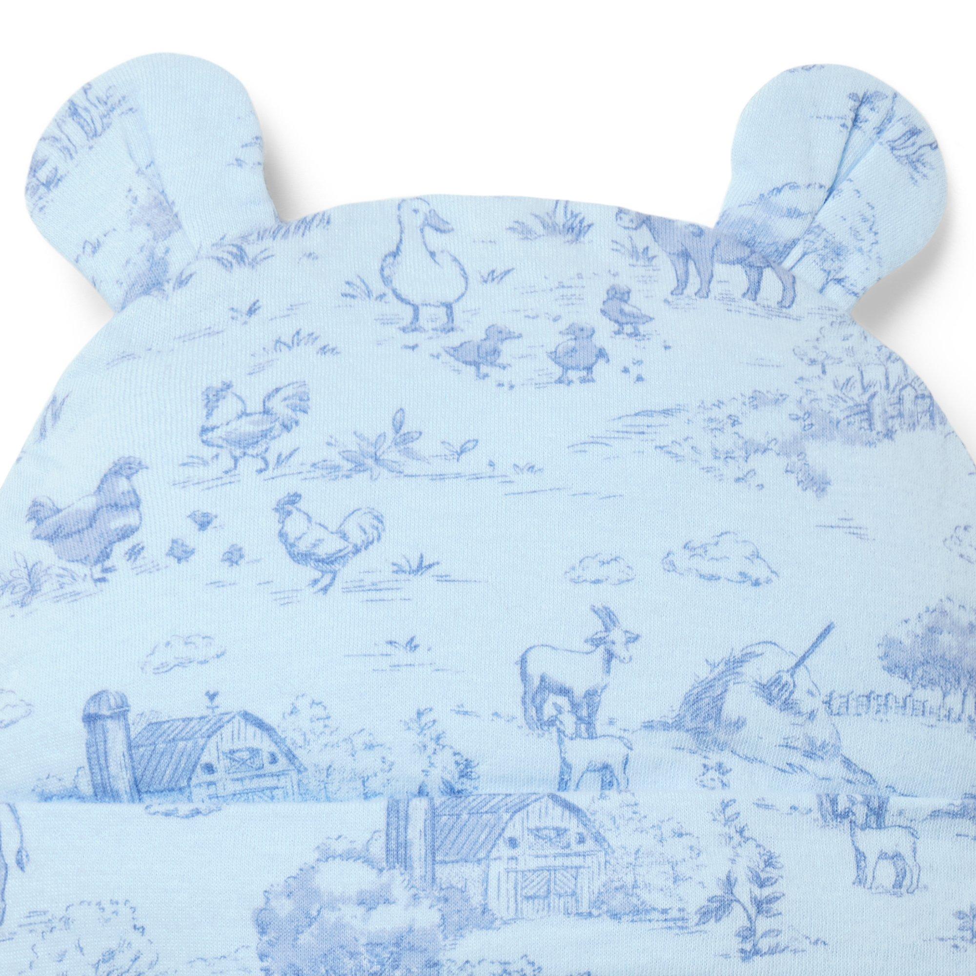 Baby Farm Animal Toile Bear Ear Beanie image number 1