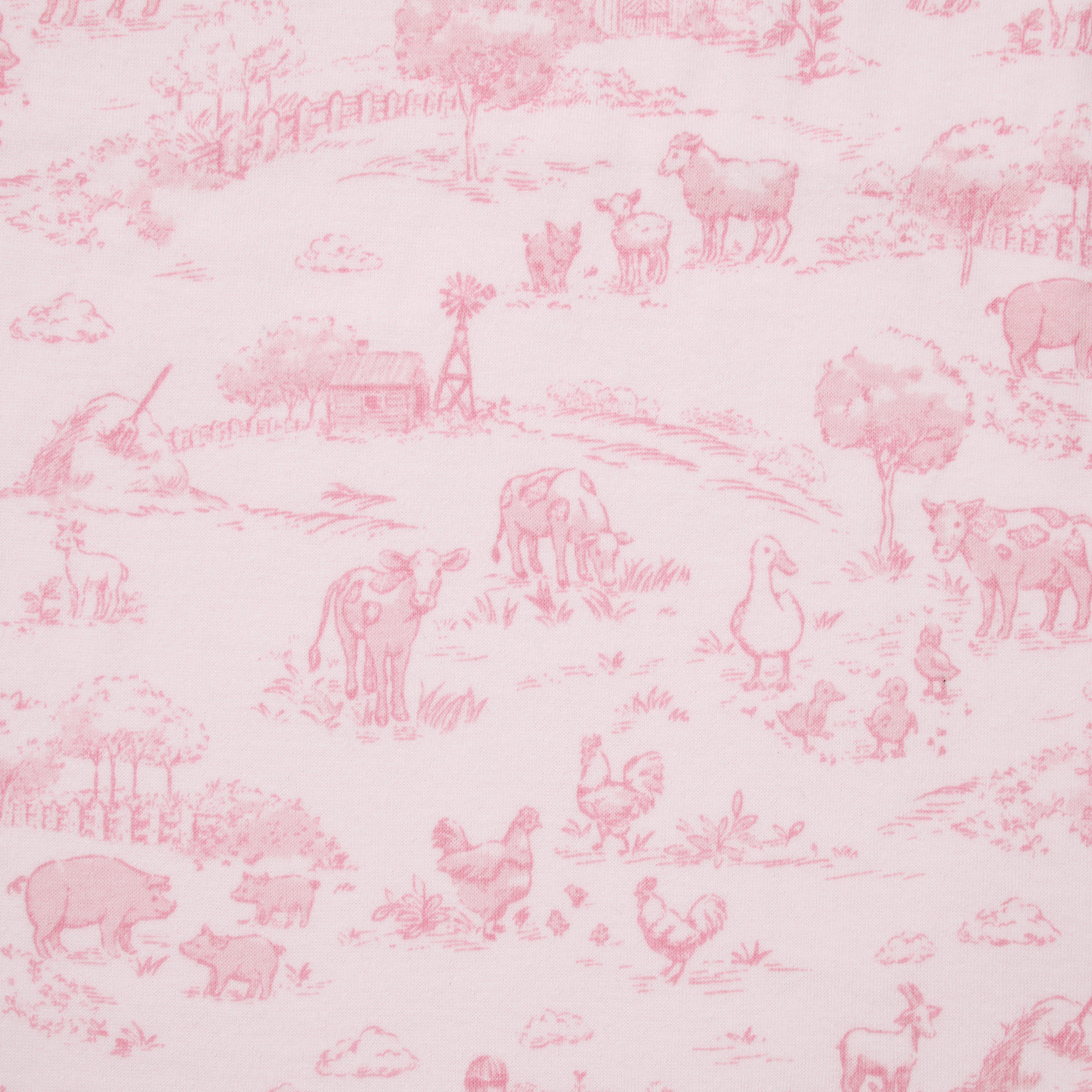 Baby Farm Animal Toile Blanket image number 1