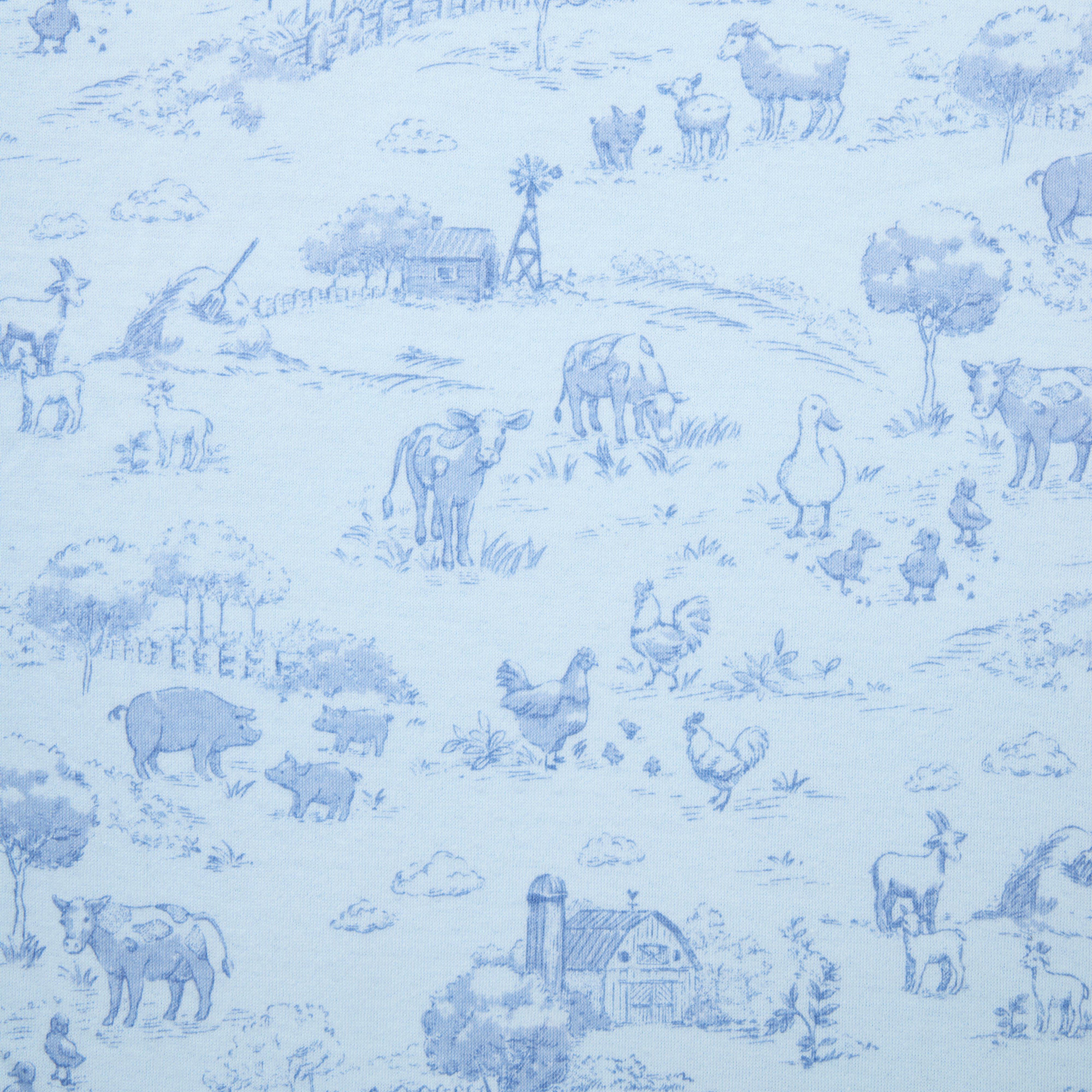Baby Farm Animal Toile Blanket image number 1
