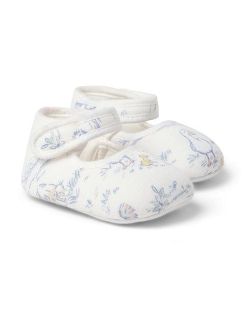 Baby Farm Animal Toile Bootie