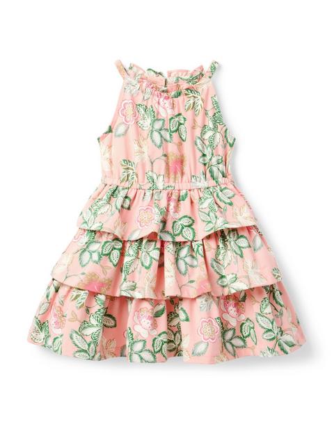 Floral Tiered Ruffle Dress