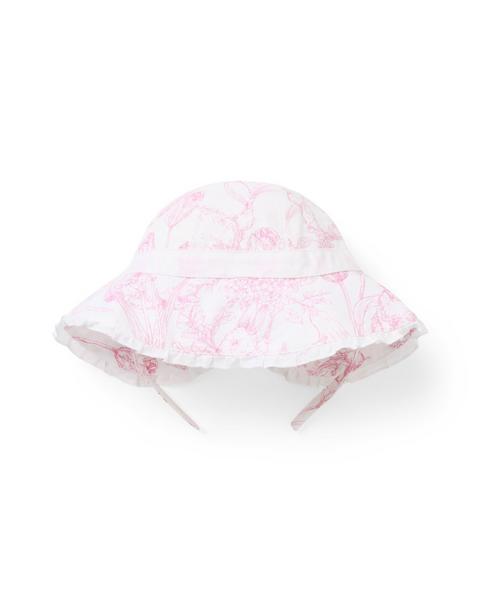 Baby Bunny Toile Sun Hat