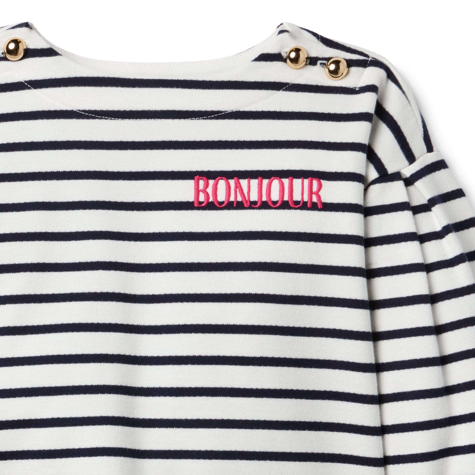 Bonjour Stripe Sweatshirt image number 1