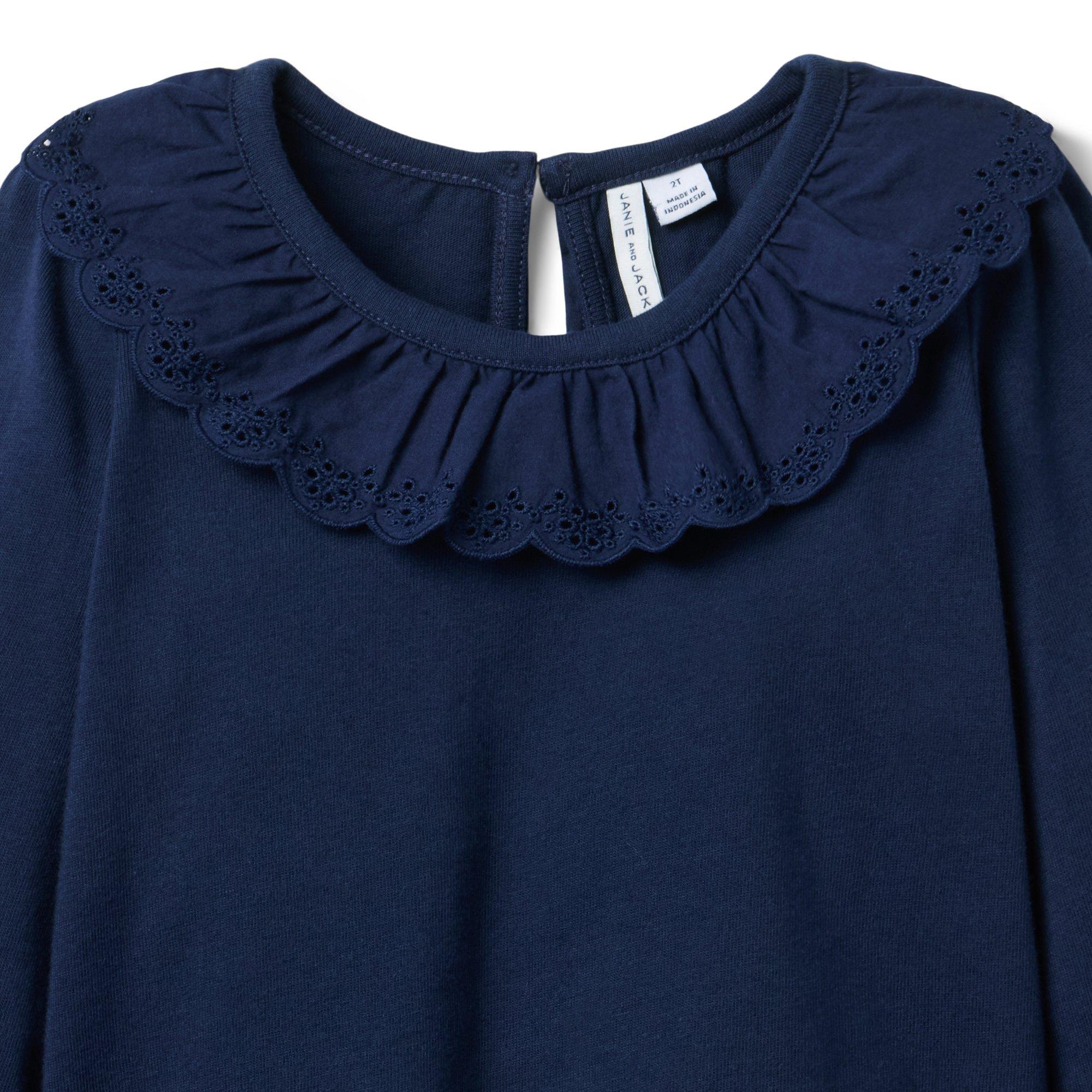 Eyelet Collar Top image number 1