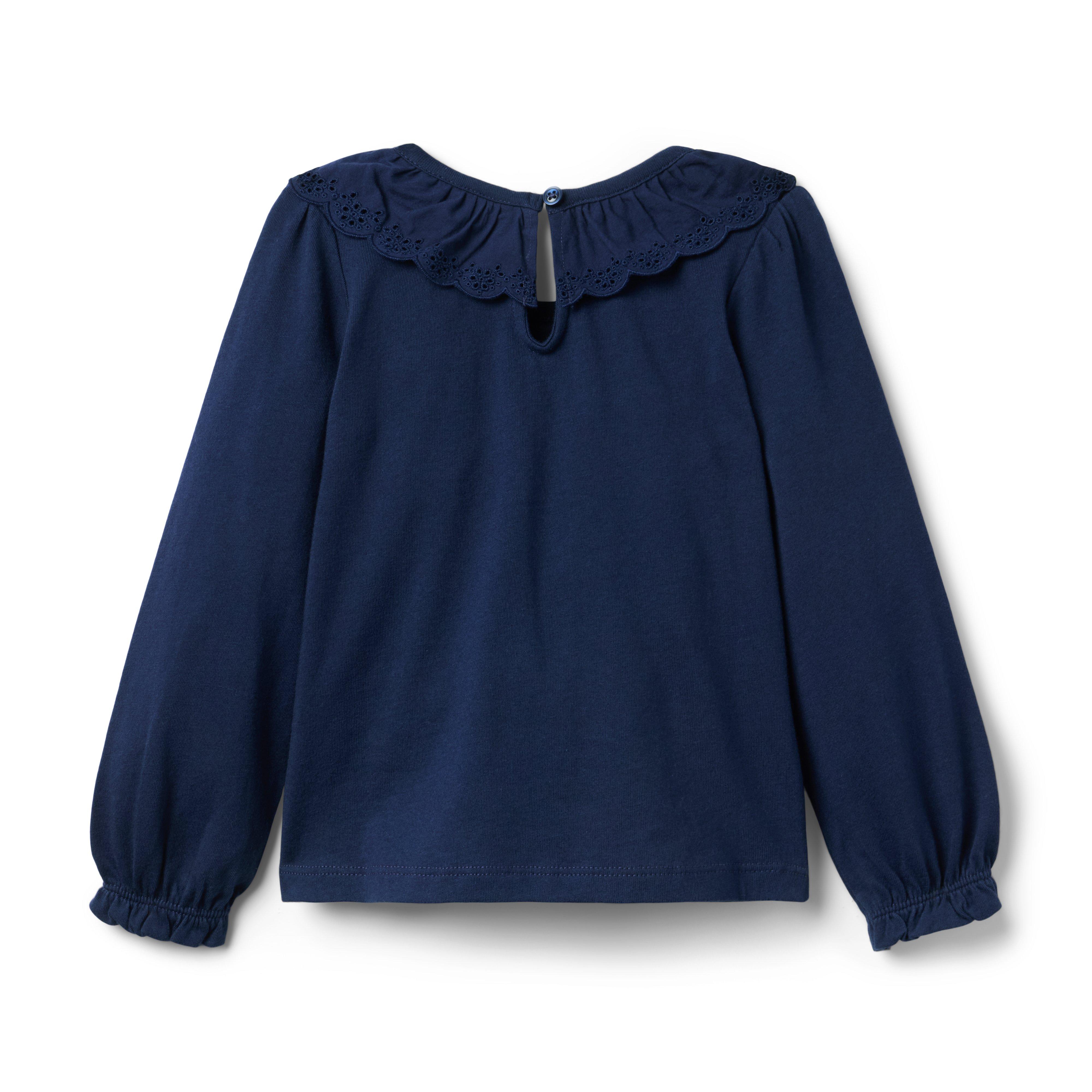 Eyelet Collar Top image number 2