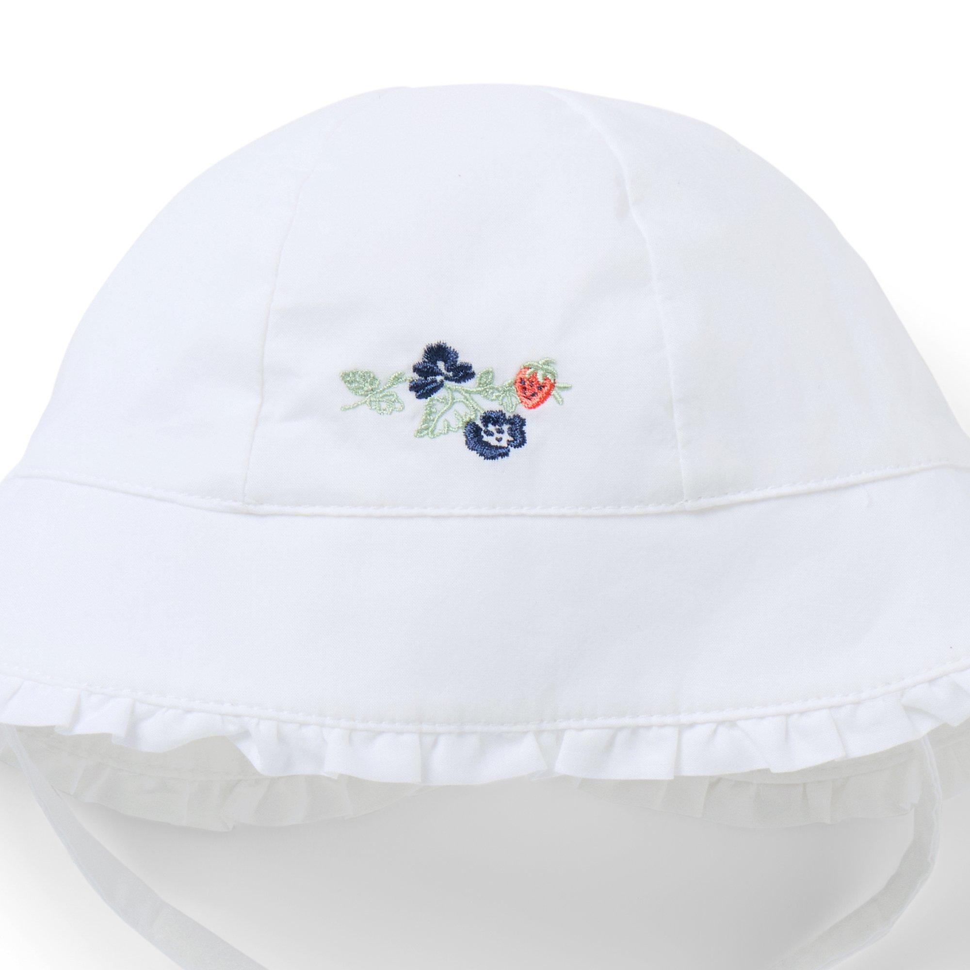 Baby Embroidered Strawberry Sun Hat image number 1