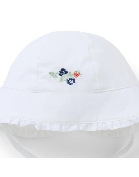 Baby Embroidered Strawberry Sun Hat