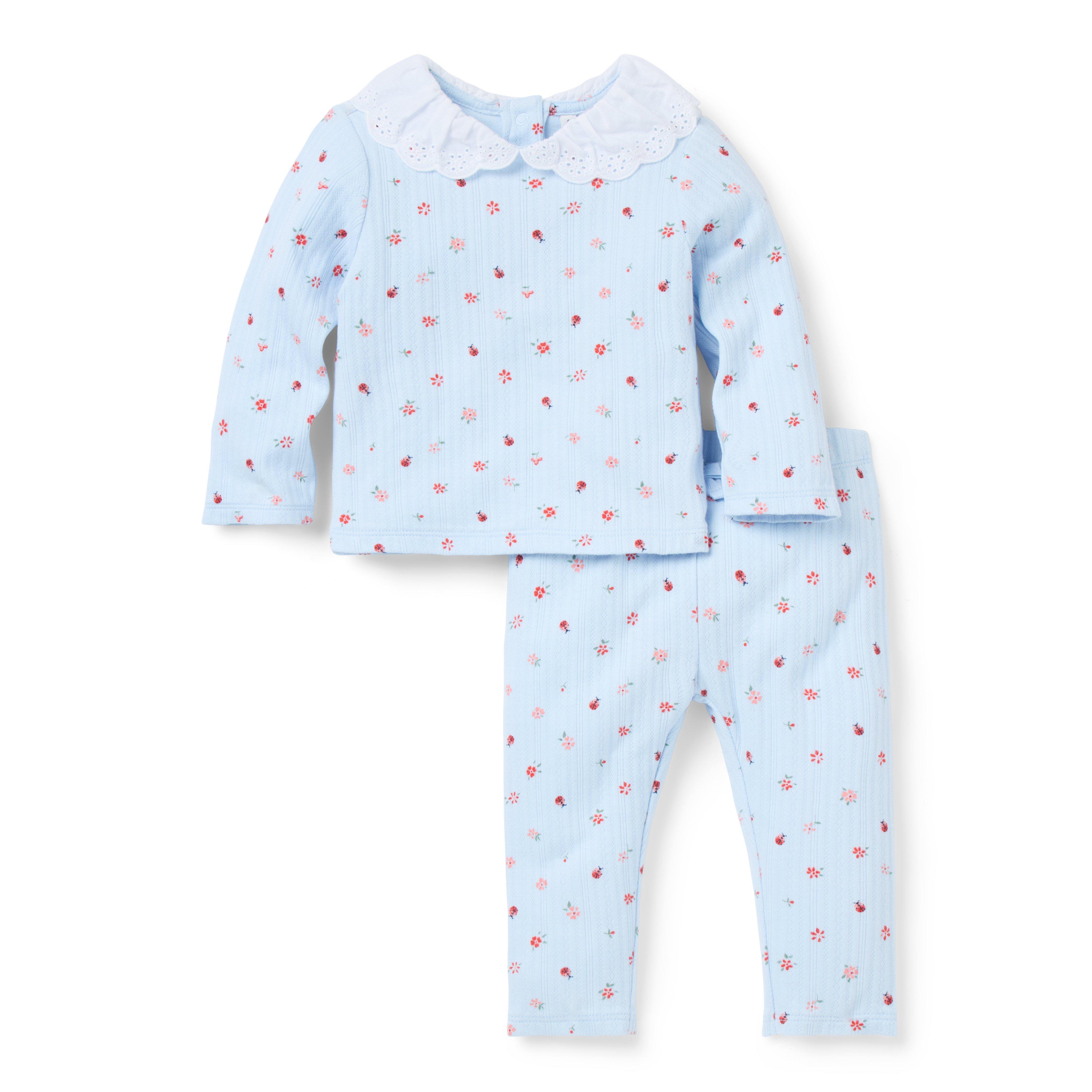 Baby Ladybug Pointelle Matching Set