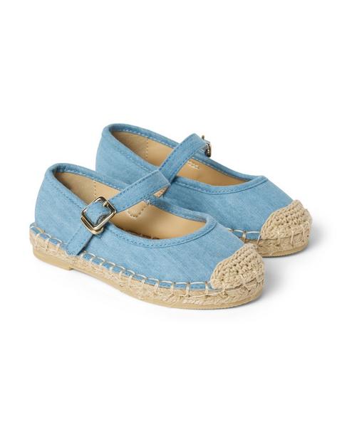 Chambray Espadrille Ballet Flat