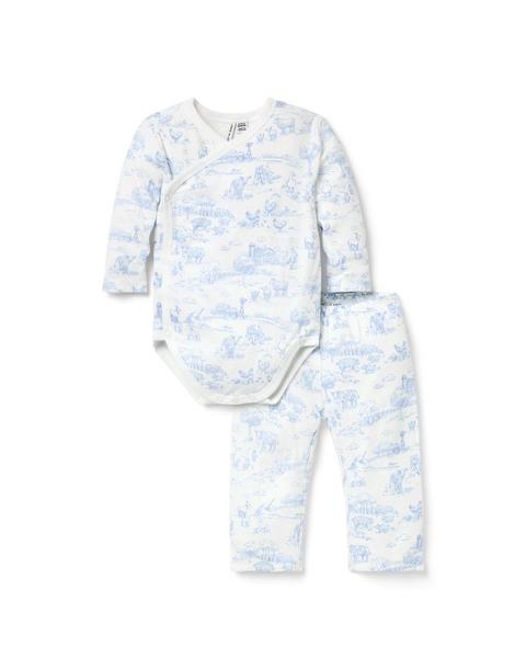 Baby Farm Animal Toile Wrap Matching Set