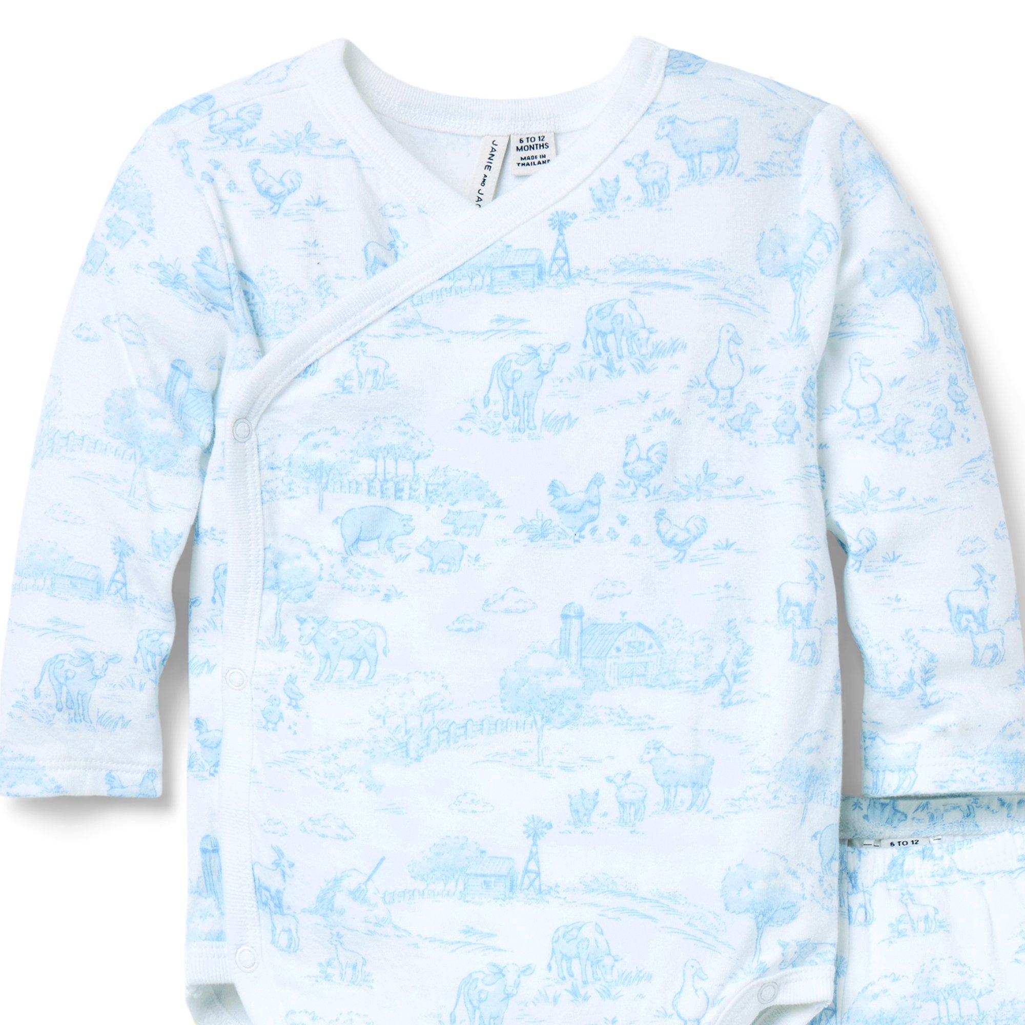 Baby Farm Animal Toile Wrap Matching Set image number 2