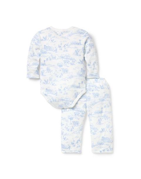 Baby Farm Animal Toile Wrap Matching Set