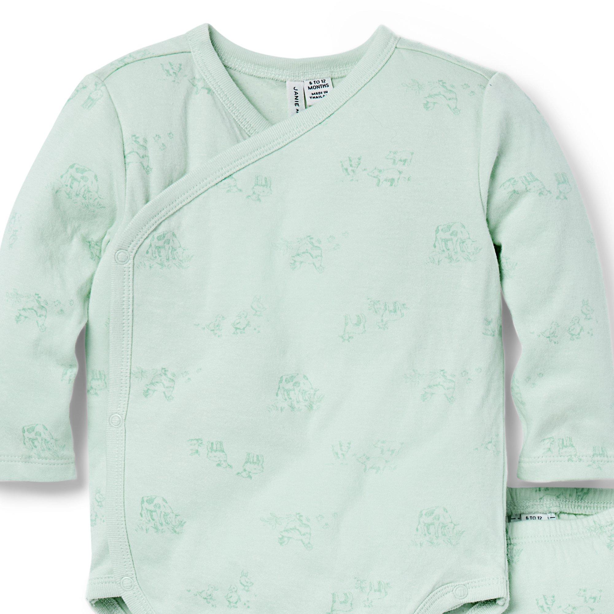 Baby Farm Animal Toile Wrap Matching Set image number 2