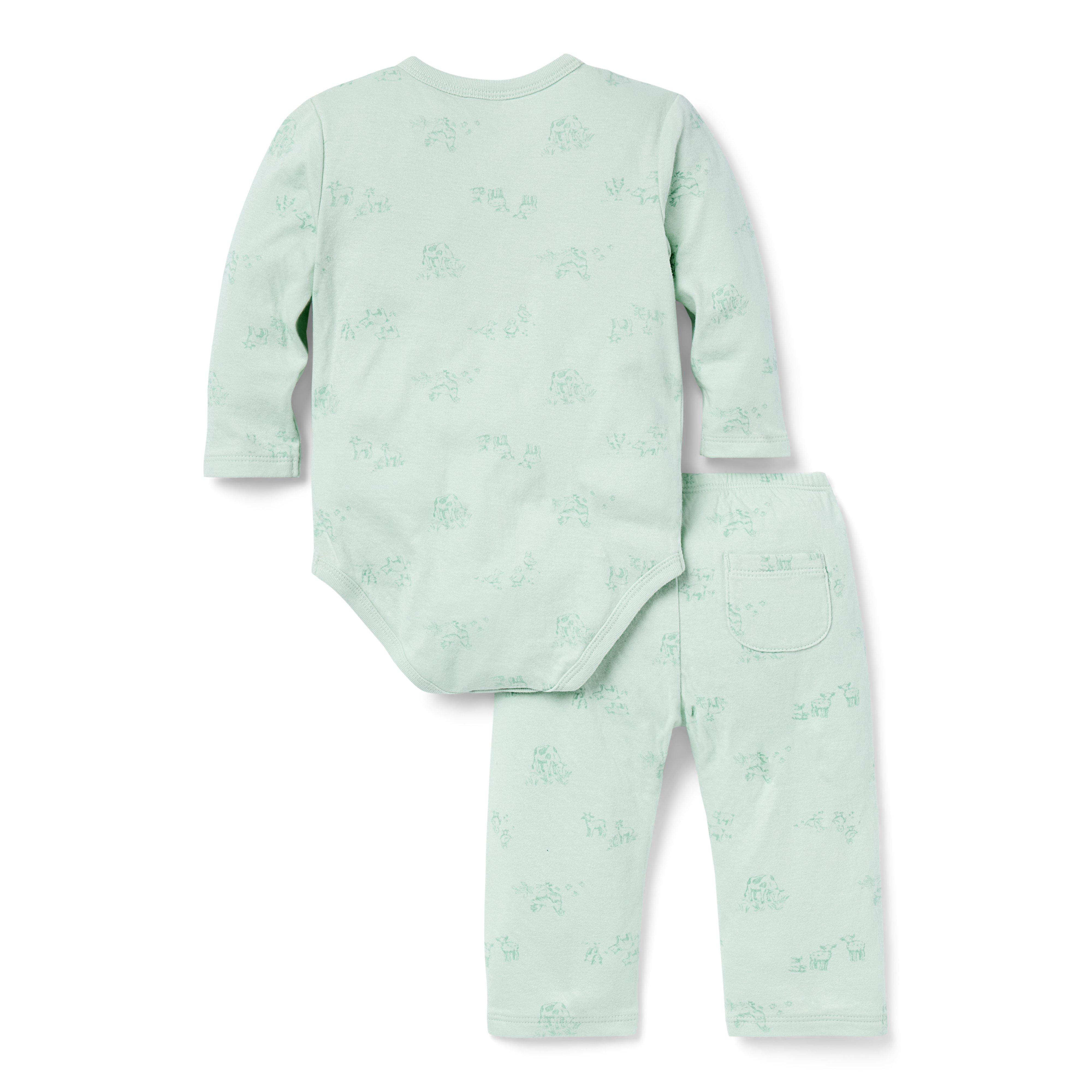 Baby Farm Animal Toile Wrap Matching Set image number 1