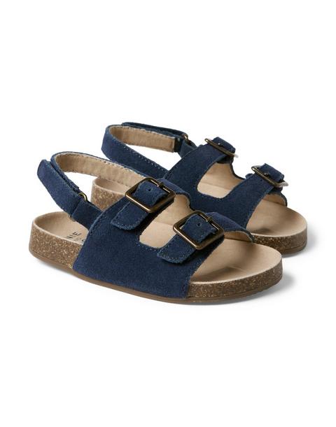 Suede Buckle Sandal
