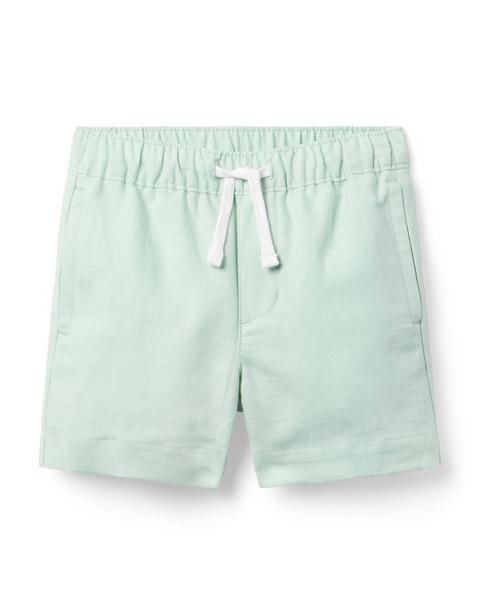 Linen-Cotton Pull-On Short