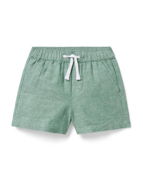 Linen-Cotton Pull-On Shortest Short