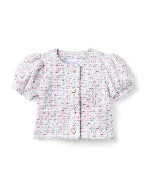 Tweed Puff Sleeve Jacket