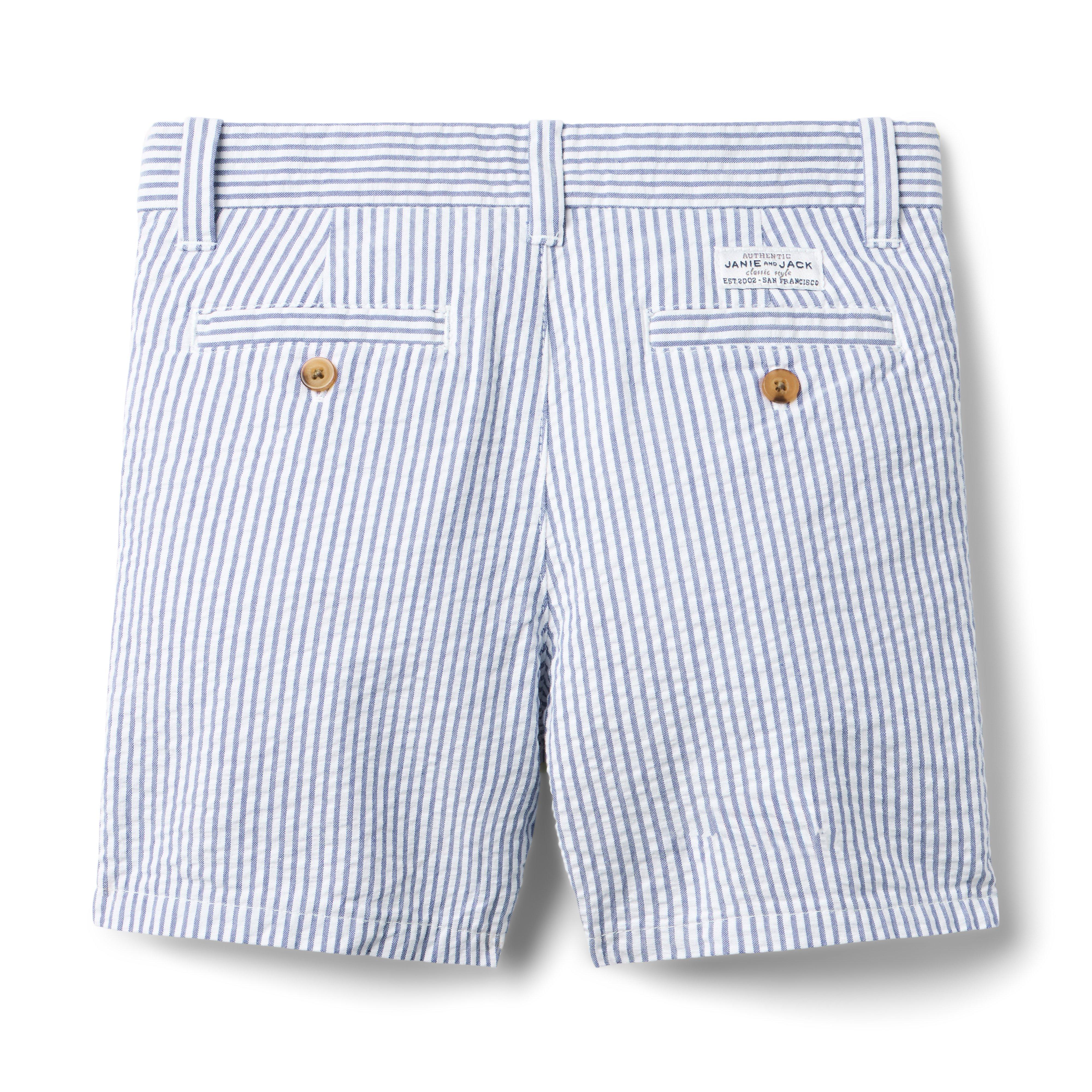 Striped Seersucker Short image number 2