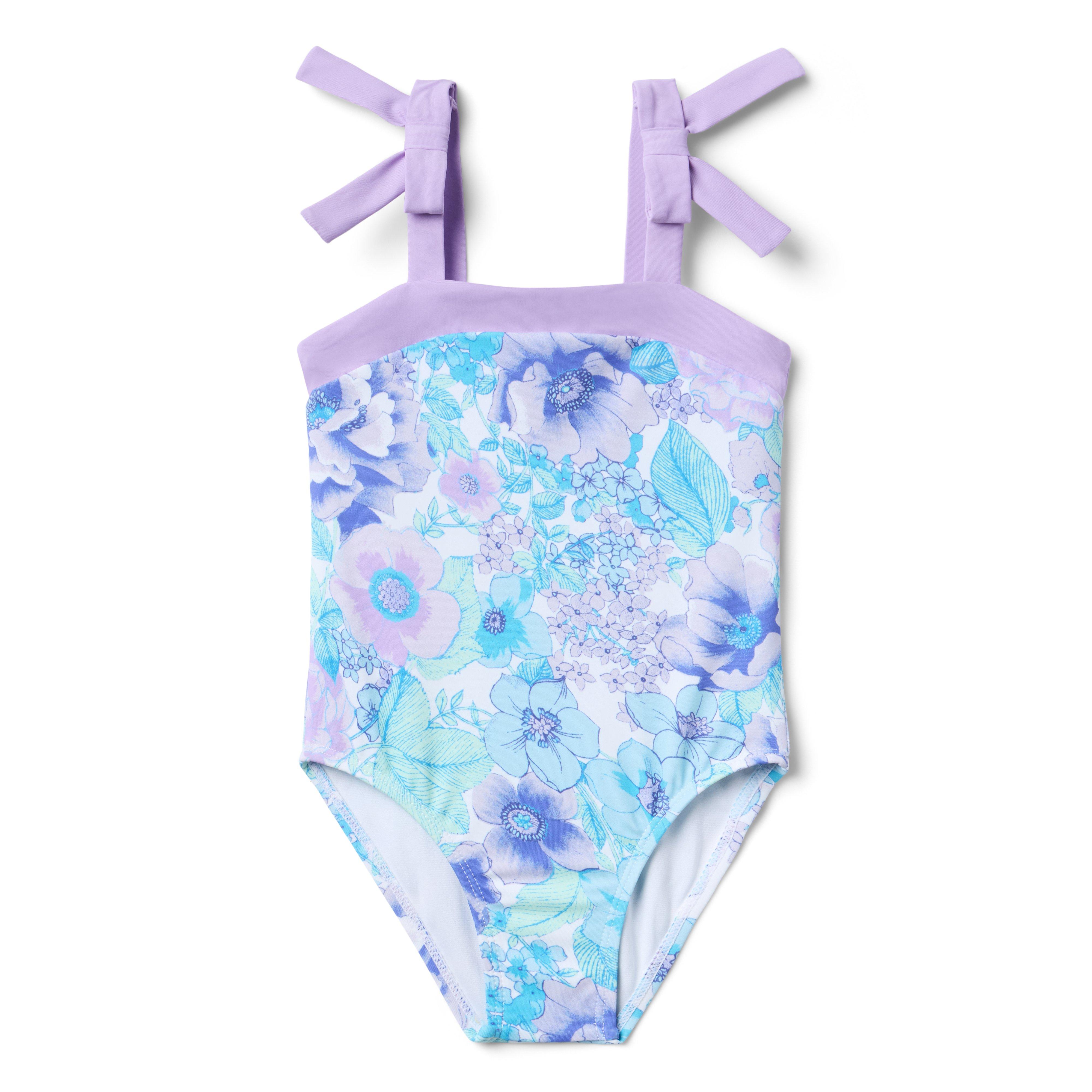 Recycled Floral Bow Strap Swimsuit