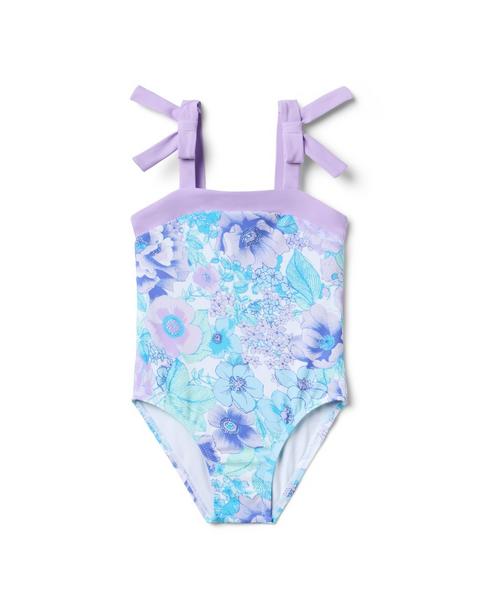 Recycled Floral Bow Strap Swimsuit