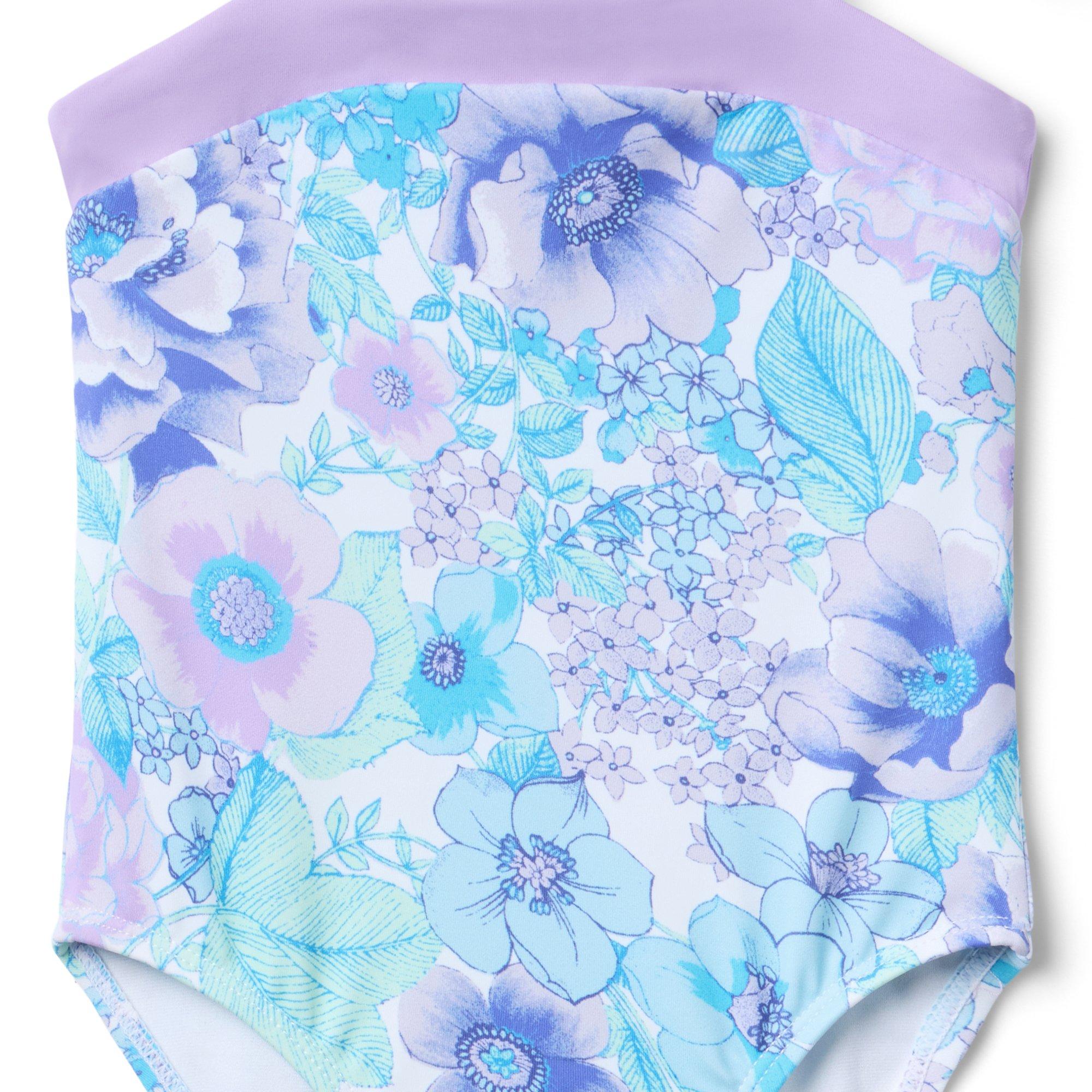 Recycled Floral Bow Strap Swimsuit image number 1