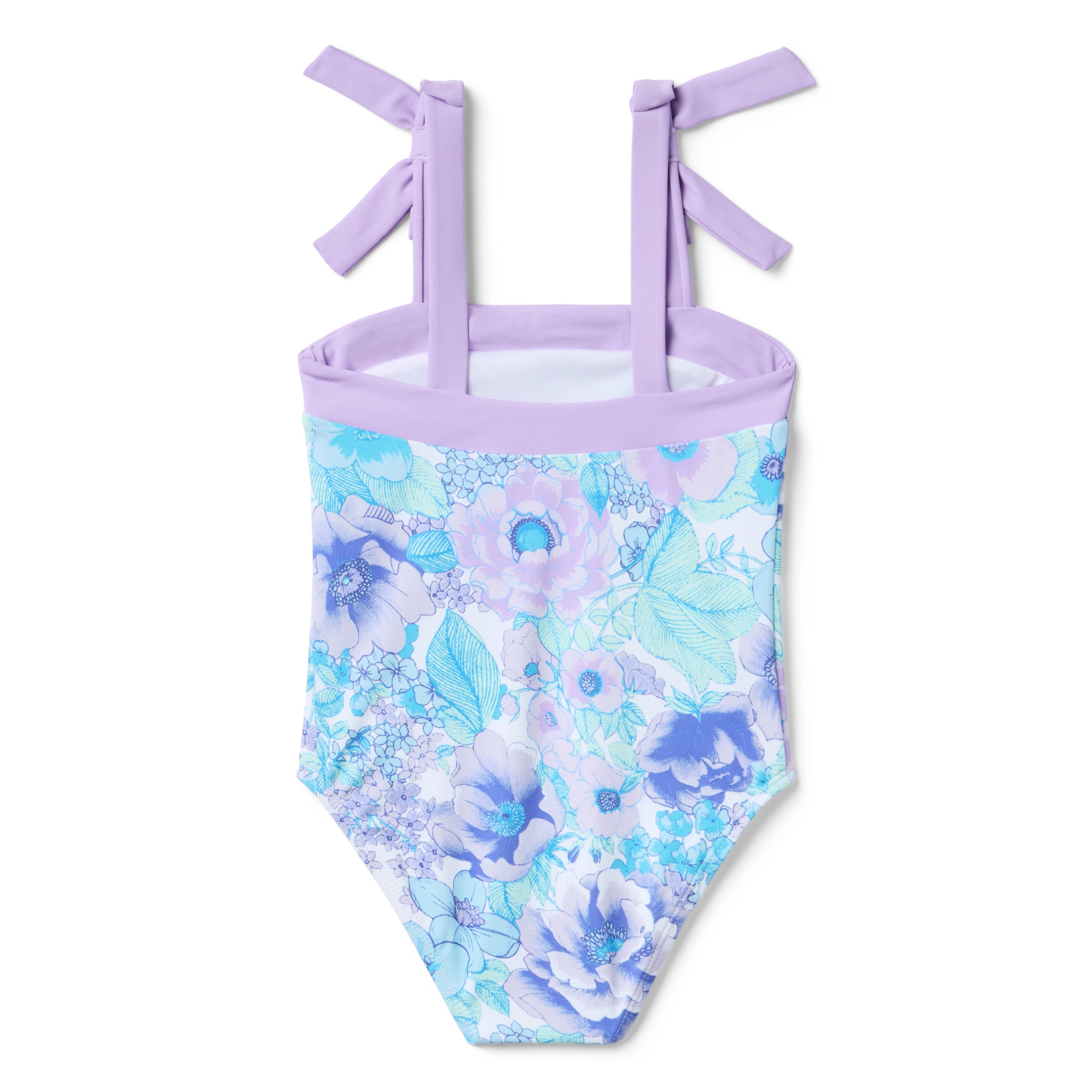 Recycled Floral Bow Strap Swimsuit image number 2