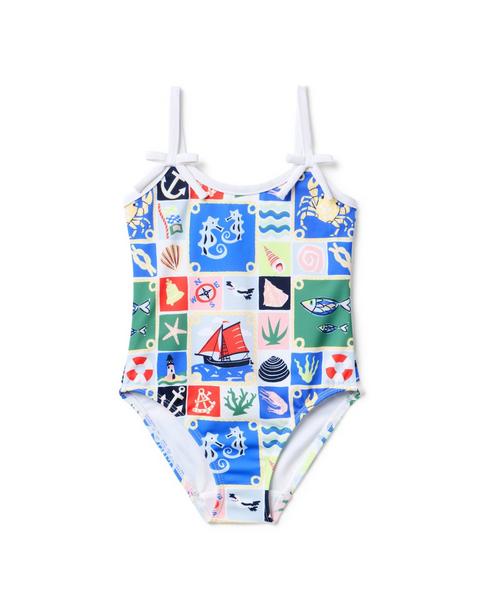 Recycled Nautical Swimsuit