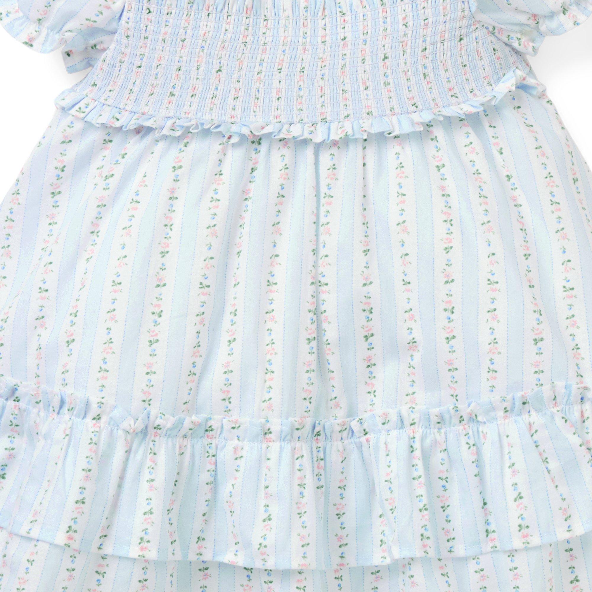 Baby Floral Striped Dress image number 1