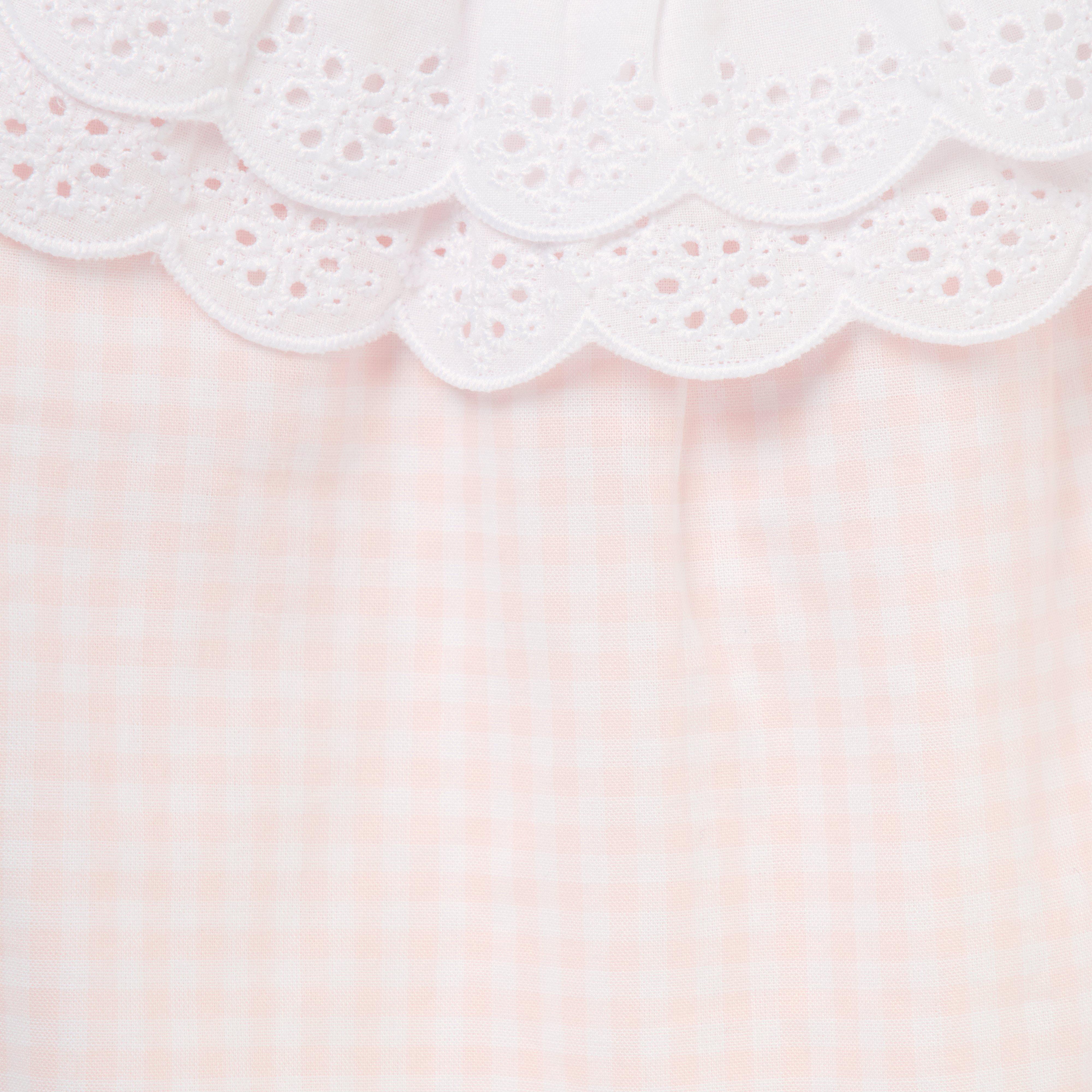 Baby Gingham Eyelet Collar Matching Set image number 1