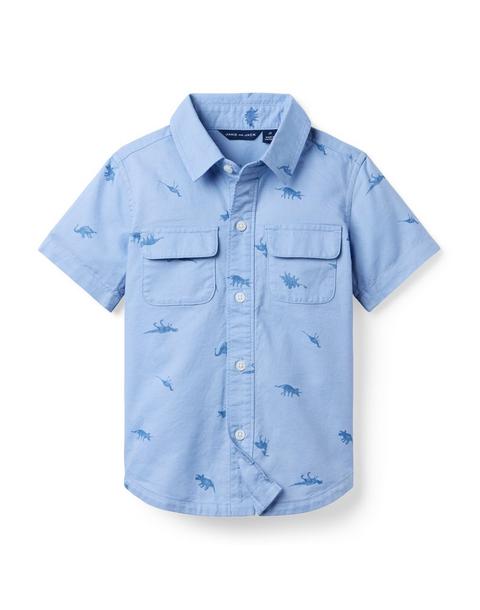 The Dinosaur Safari Shirt - Periwinkle Blue Dinosaur