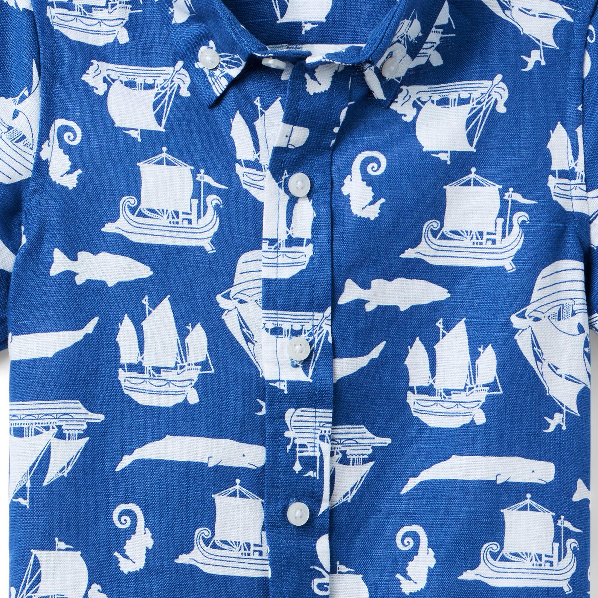 Pirate Ship Linen-Cotton Shirt image number 1