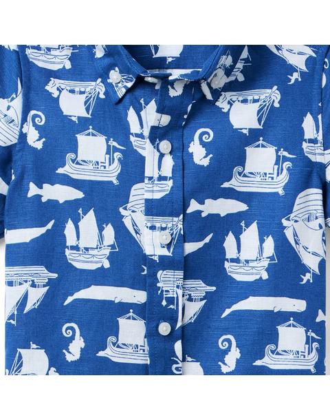 Pirate Ship Linen-Cotton Shirt